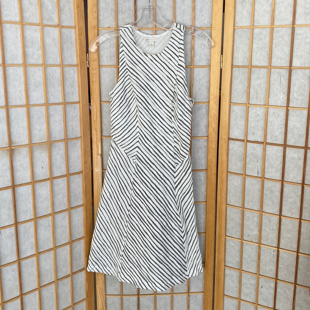 Black and White Striped Skater Dress